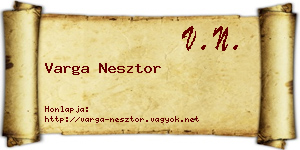 Varga Nesztor névjegykártya